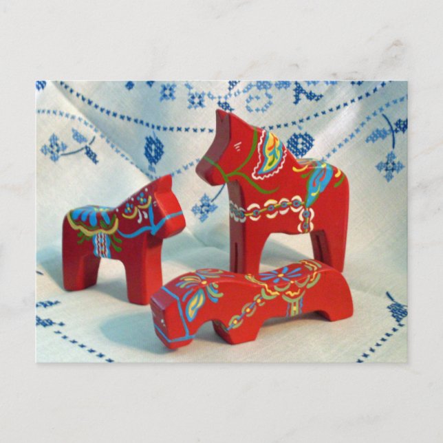 Dala Horse Sammler Postkarte (Vorderseite)