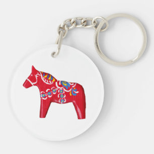 Dala Horse Schlüsselanhänger