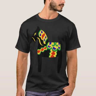 Dala Horse (schwarz) T-Shirt