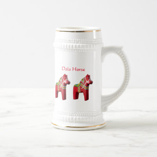 Dala Horse Stein Bierglas