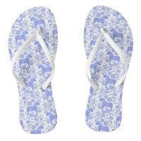 Dala Horse Swedish Indigo Blue and White Pattern