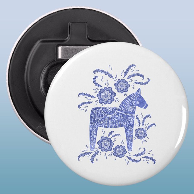 Dala Horse Traditioneller Blue Bottle Opener Flaschenöffner (Von Creator hochgeladen)