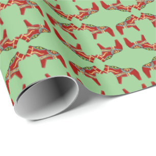 Dala Horse Weihnachtswrapping Paper Geschenkpapier
