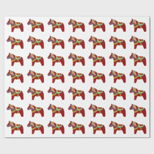 Dala Horse Wrapping Paper Geschenkpapier