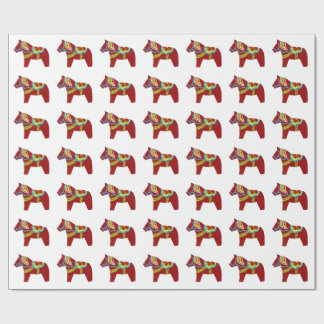 Dala Horse Wrapping Paper Geschenkpapier