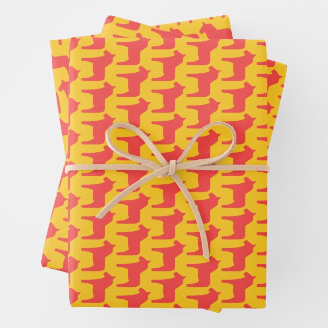 Dala Horse Wrapping Paper Sheets Geschenkpapier Set (Beispiel)