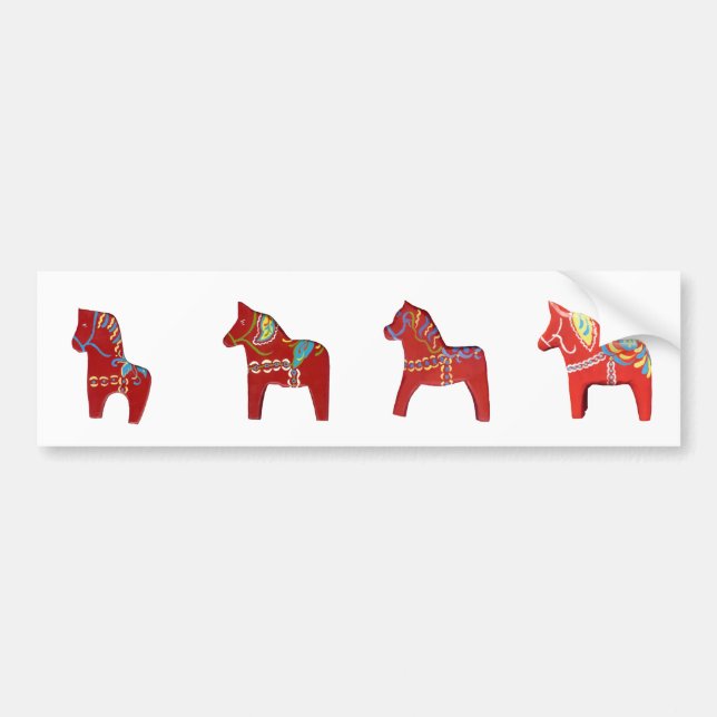 Dala Horses Autoaufkleber (Vorne)