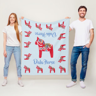 Dala Horses Fleecedecke