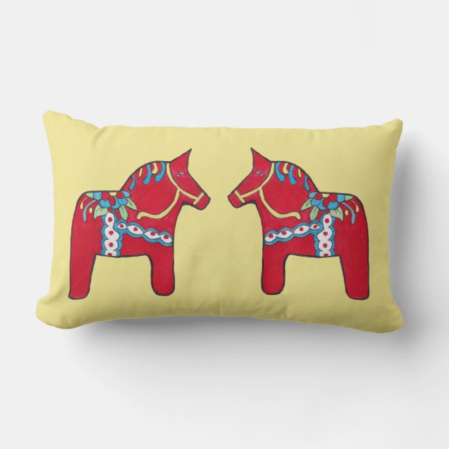Dala Horses Lendenkissen (Vorderseite)