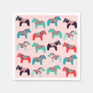 Dala Horses Paper Napkins Serviette