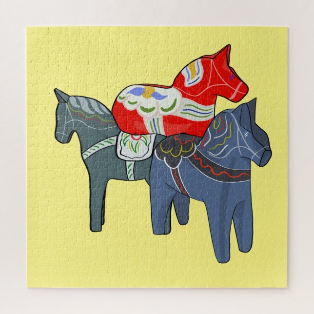 Dala Horses Square Puzzle (Vertikal)