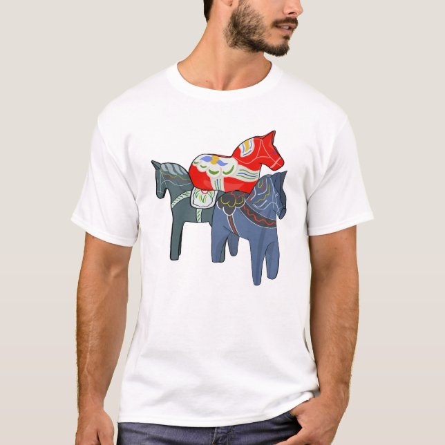Dala Horses T-Shirt (Vorderseite)