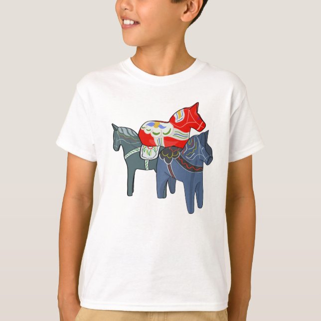 Dala Horses T-Shirt (Vorderseite)