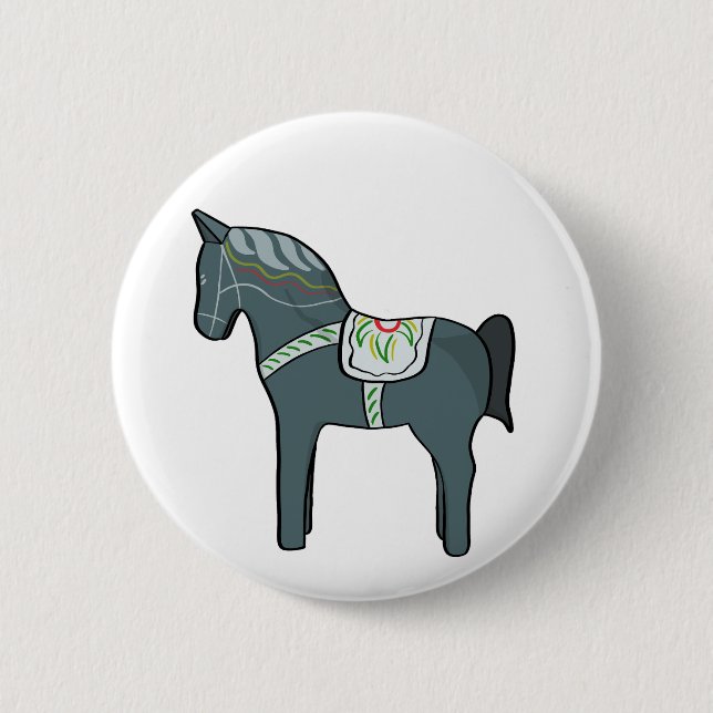 Dala Pferd Button (Vorderseite)