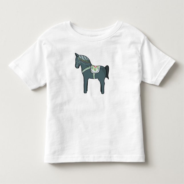 Dala Pferd Kleinkind T-shirt (Vorderseite)