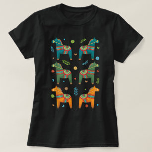 Dala-Pferd Schweden Schwedische Dalecarlian-Pferde T-Shirt