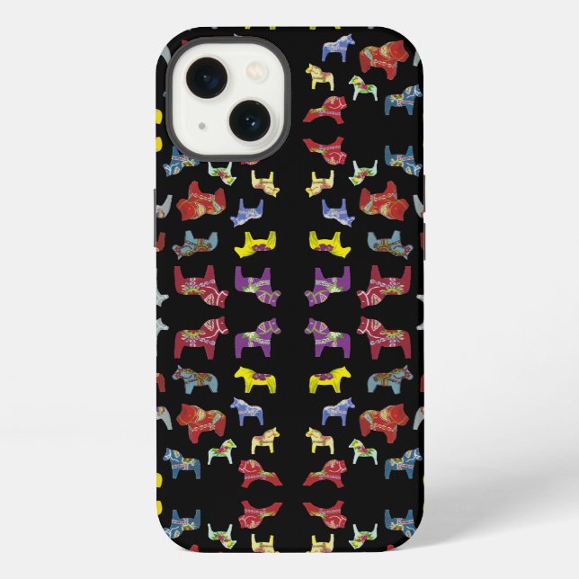 Dala Pferde Handyhülle iPhone Hülle (Rückseite)