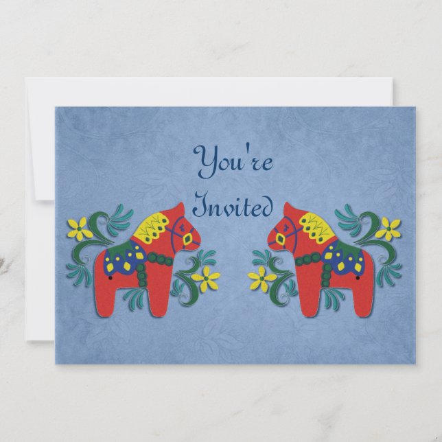 Dala PferdeParty Einladung (Vorderseite)