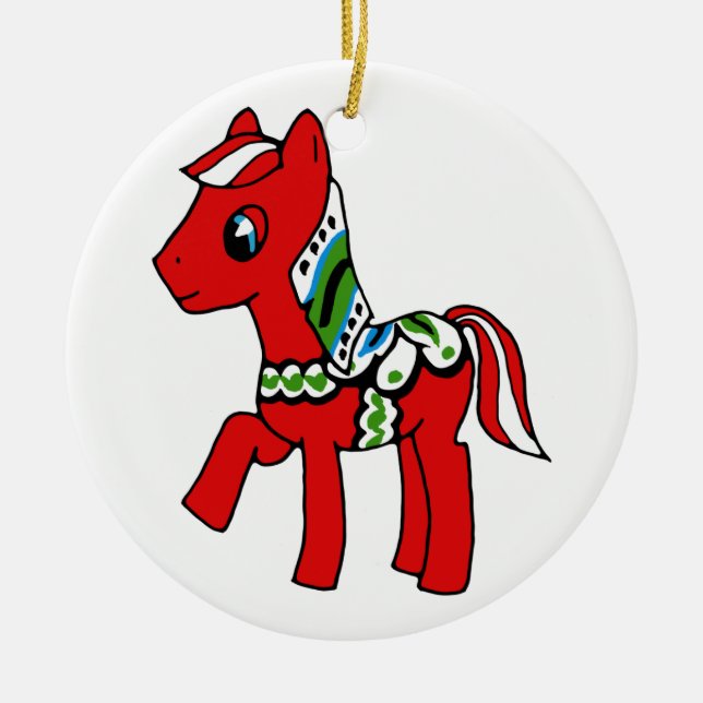 Dala Pferdepony Keramikornament (Vorne)