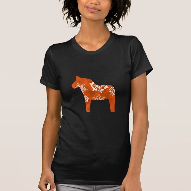 Dala Pferdeschneeflocke T-Shirt (Vorderseite)