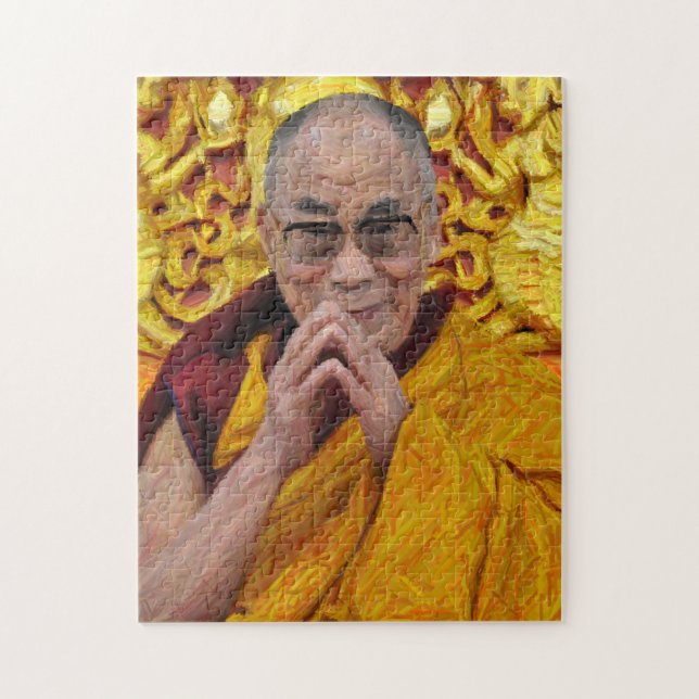 Dalai Lama Buddha Buddhistischer Buddhismus Medita Puzzle (Vertikal)