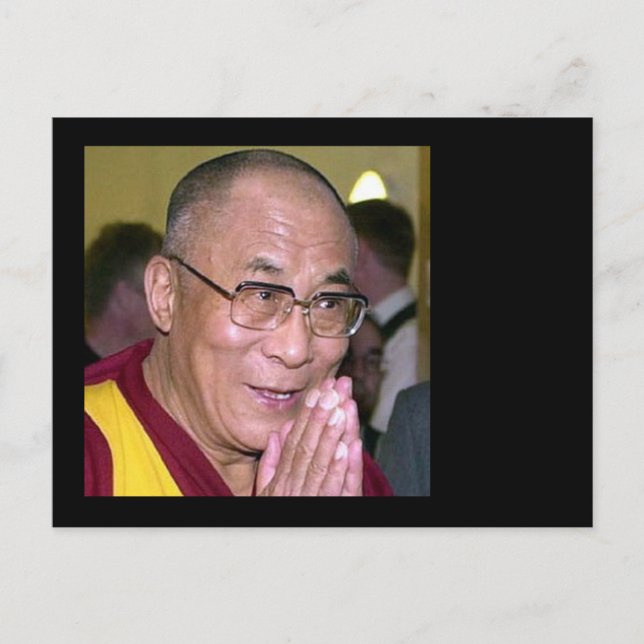 Dalai Lama Gebet Weltfrieden Postkarte (Vorderseite)