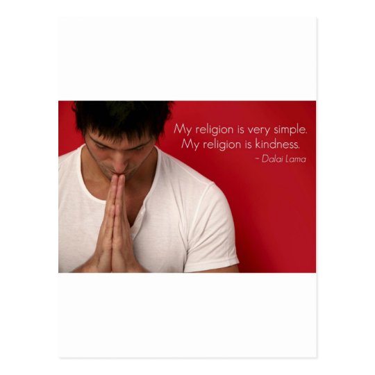 Dalai Lama Meine Religion Ist Gute Zitat Postkarte Zazzle At