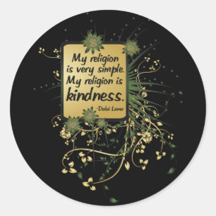 Dalai Lama-Religions-Zitat Runder Aufkleber