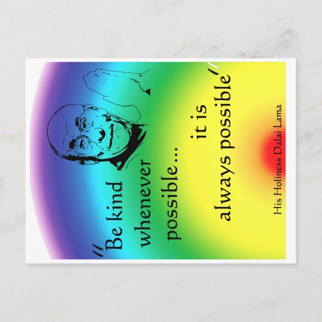 Dalai Lama: Sei nett Postkarte (Vorderseite)