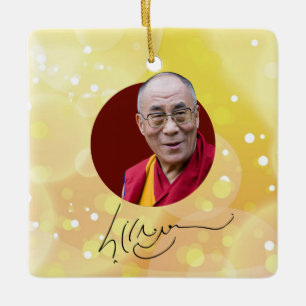 Dalai Lama Unterzeichnung Keramikornament