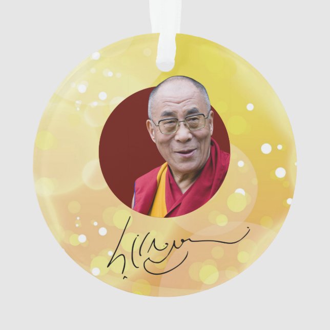 Dalai Lama Unterzeichnung Ornament (Rückseite)