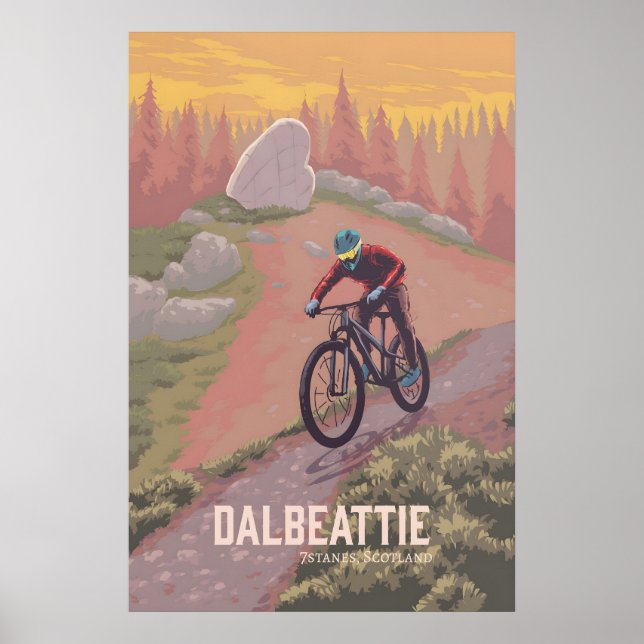 Dalbeattie Mountainbike-Reiseplakat Poster (Vorne)