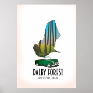 Dalby Forest North Yorkshire Reiseplan Poster