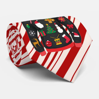 Dale Christmas Collection Rot und Weiß Sweater Krawatte