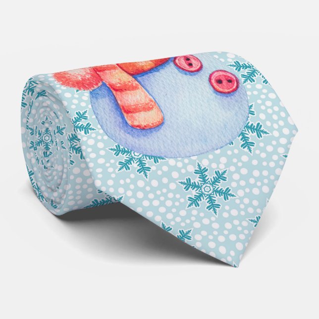 Dale Christmas Collection Snowman Weihnachten Krawatte (Gerollt)