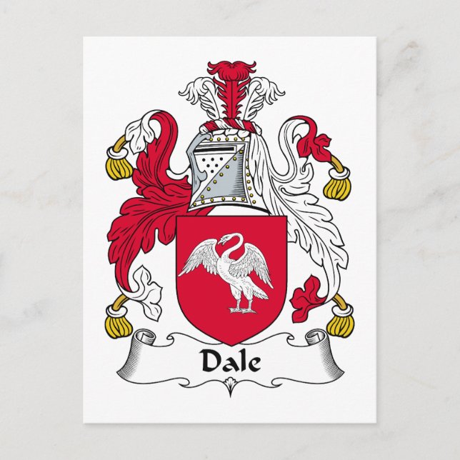 Dale Familienwappen Postkarte (Vorderseite)