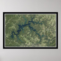 Dale Hollow Lake Kentucky - Tennessee Satellite