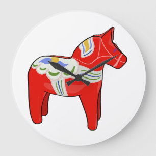 Dalecarlisches Pferd Große Wanduhr