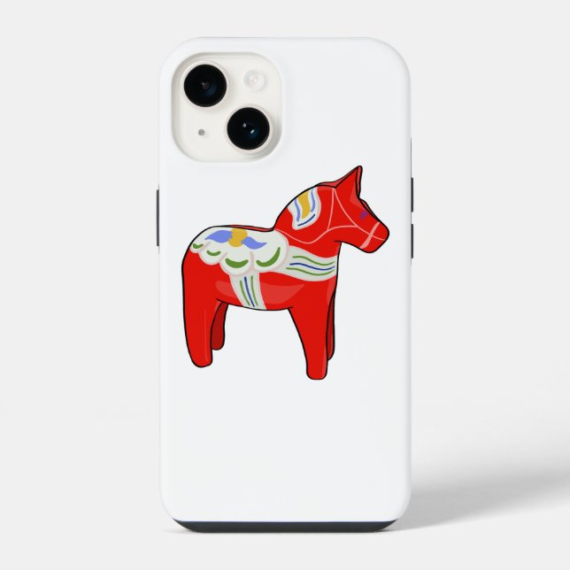 Dalecarlisches Pferd iPhone Hülle (Rückseite)