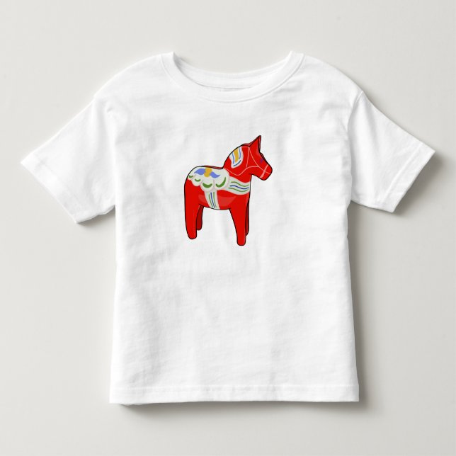 Dalecarlisches Pferd Kleinkind T-shirt (Vorderseite)