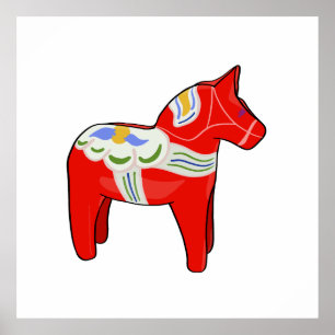 Dalecarlisches Pferd Poster