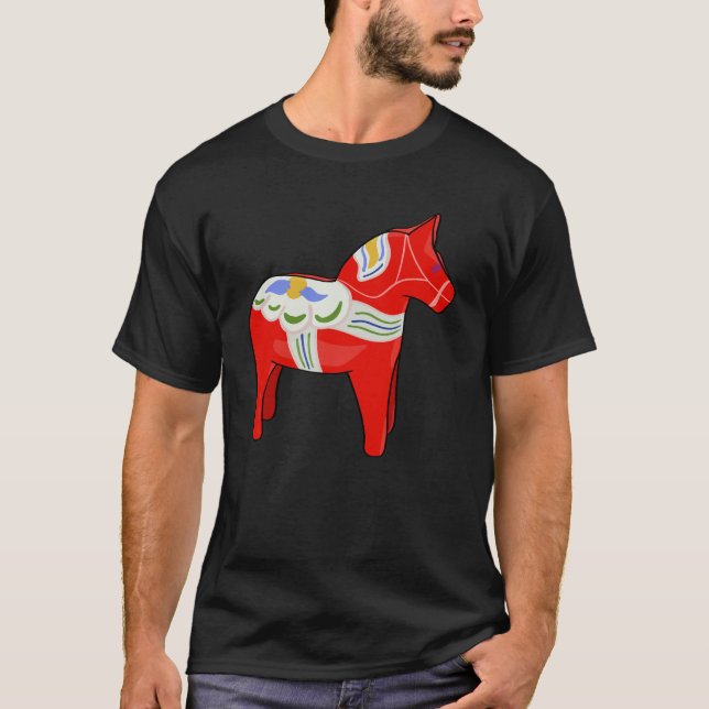 Dalecarlisches Pferd T-Shirt (Vorderseite)