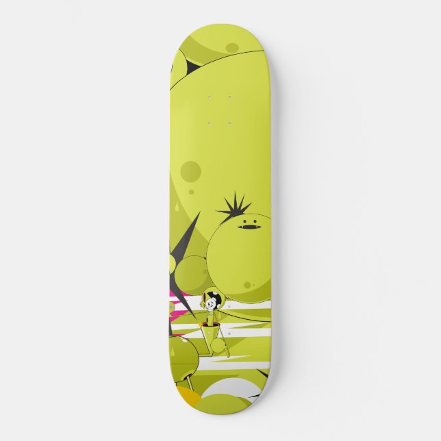 Dalek "Triptychon-Teil 3" Skateboard (Vorderseite)