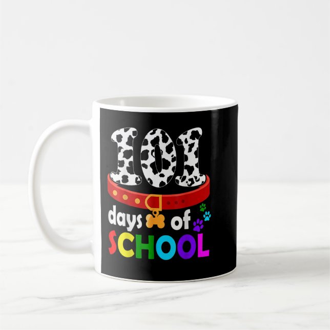 Dalenum Dog 101 Days of School Tshirt Teachers K Kaffeetasse (Links)