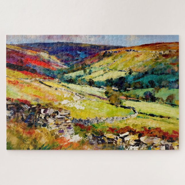 "Dales in Bloom" - Eine Yorkshire-Landschaft Puzzle (Horizontal)