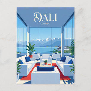 Dali Erhai See Glashaus China Postkarte