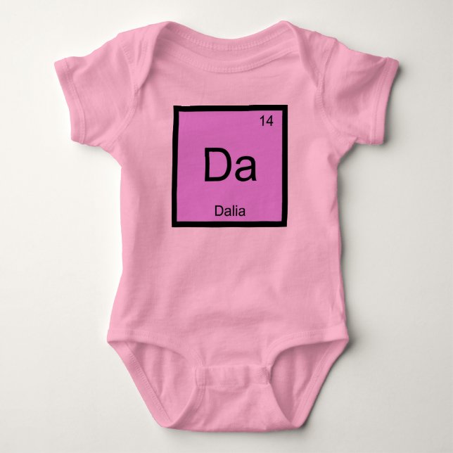 Dalia Name Chemistry Element Periodic Table Baby Strampler (Vorderseite)
