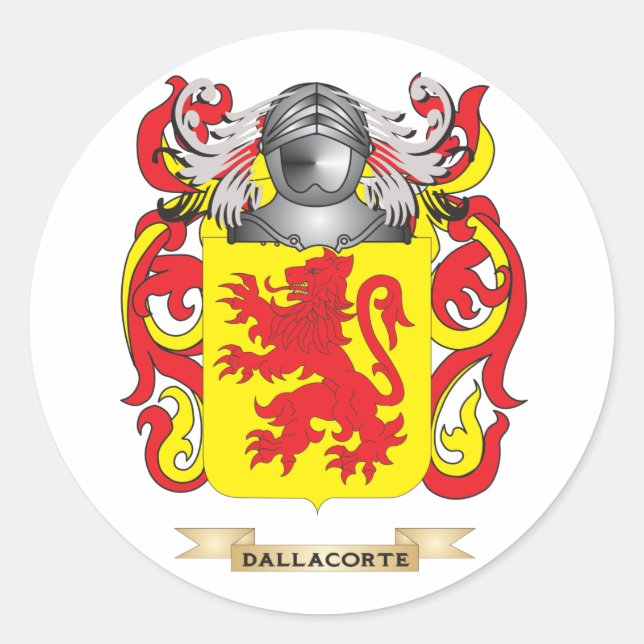 Dalla Corte Coat of Arms Runder Aufkleber (Vorderseite)