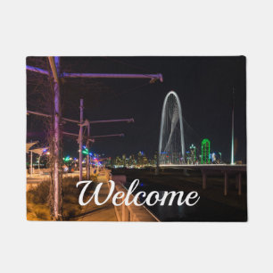 Dallas Abend Walk Willkommen Türmat Fußmatte
