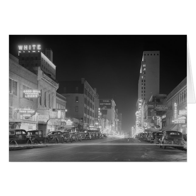 Dallas bei Nacht, 1942 (Vorderseite (Horizontal))